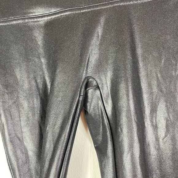 Spanx By Sara Blakely Faux Leather Slim Nylon Leggings Women’s Size L Shapewear - Picture 4 of 12